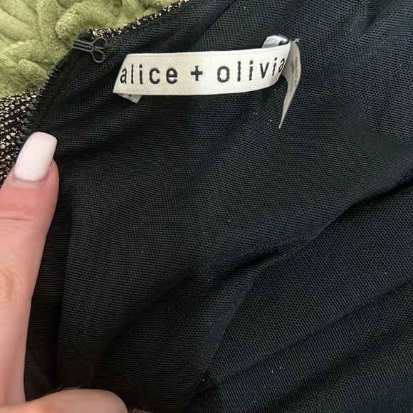 Alice + Olivia Metallic Snake Print Body-con Mini Dress - Picture 6 of 6